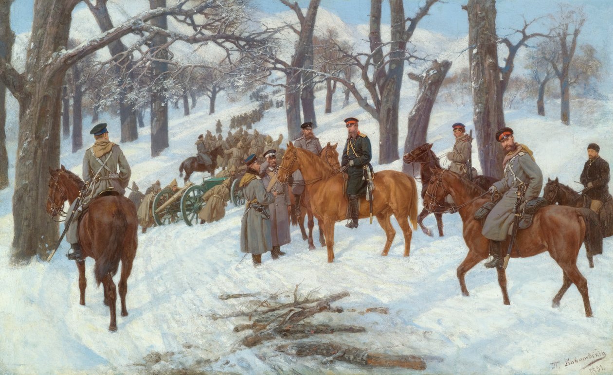 General grev Iosif Gurko på Balkan av Pavel Osipovich Kovalevsky