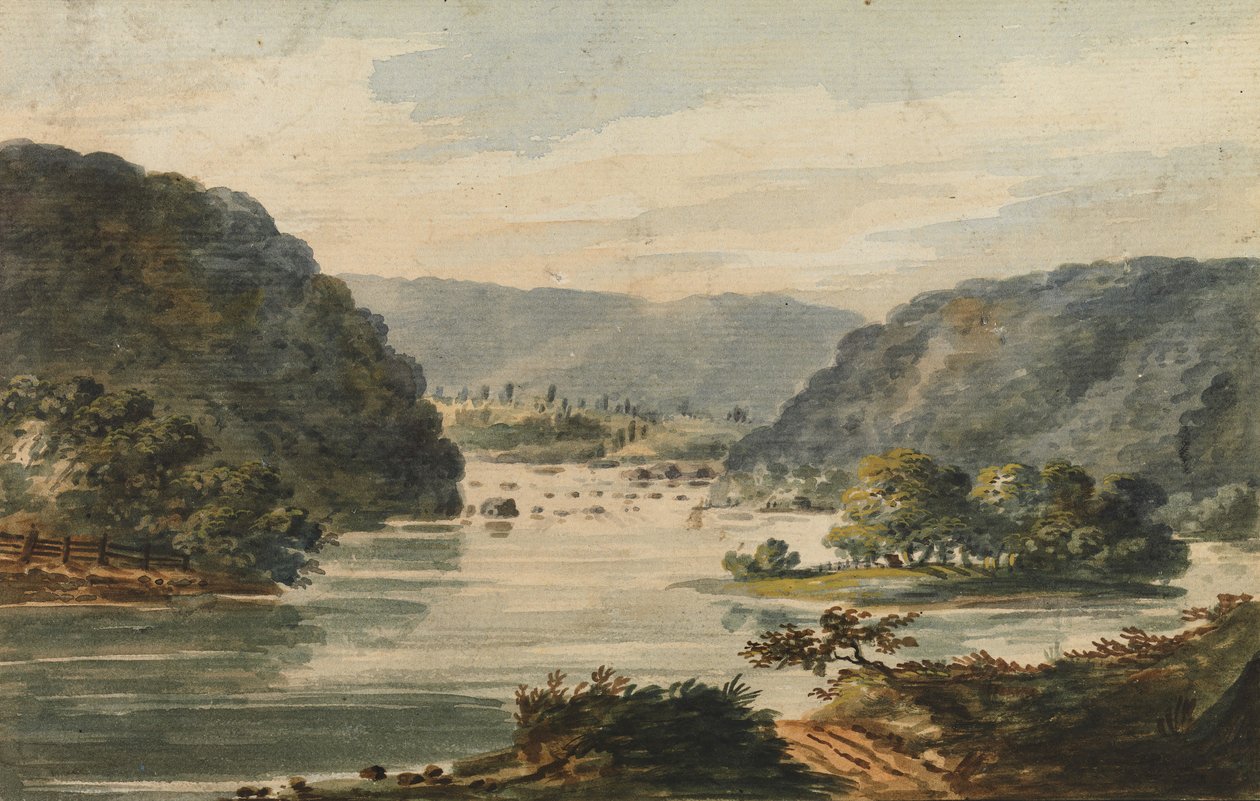 En utsikt over Potomac ved Harpers Ferry, 1811-ca. 1813. av Pavel Petrovic Svin