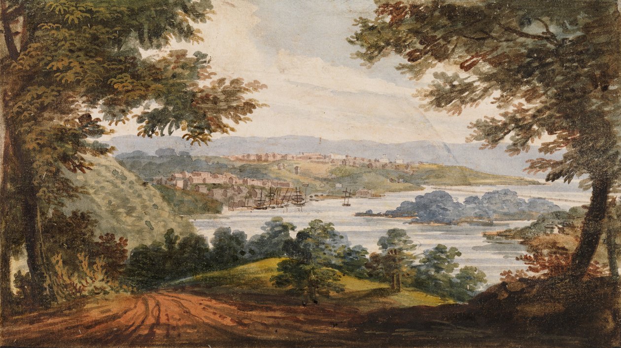 Washington og Georgetown fra Alexandria Road, 1811-ca. 1813. av Pavel Petrovic Svin