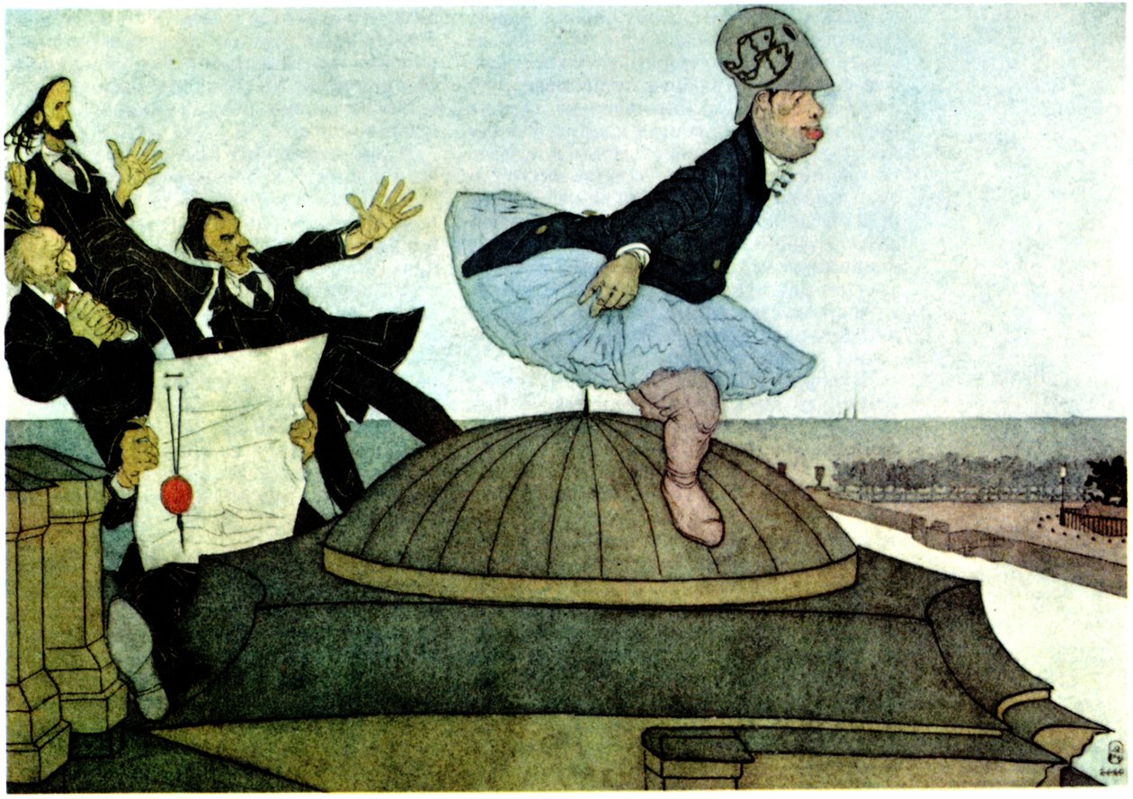 New Minerva The Triumph of Sergei Dyagilev, 1901 av Pavel Yegorovich Shcherbov