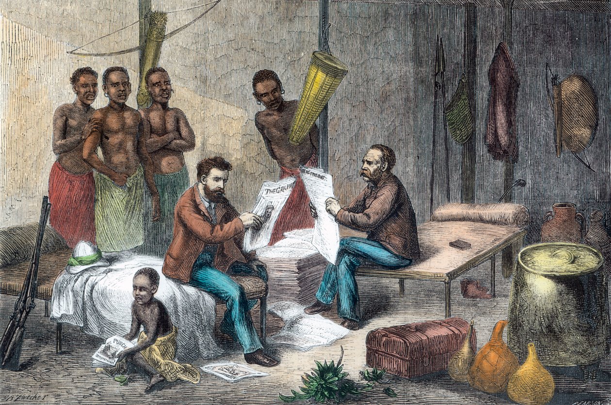 Livingstone og Stanley mottok aviser i Sentral-Afrika, 1871-1873 av Pearson
