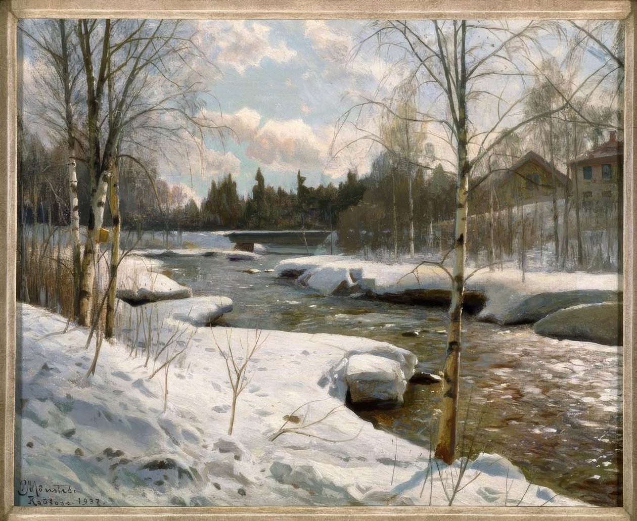 Solrik vinterdag av Peder Monsted