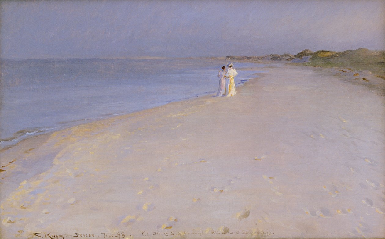 Sommerkveld på South Beach, Skagen, 1893 av Peder Severin Krøyer