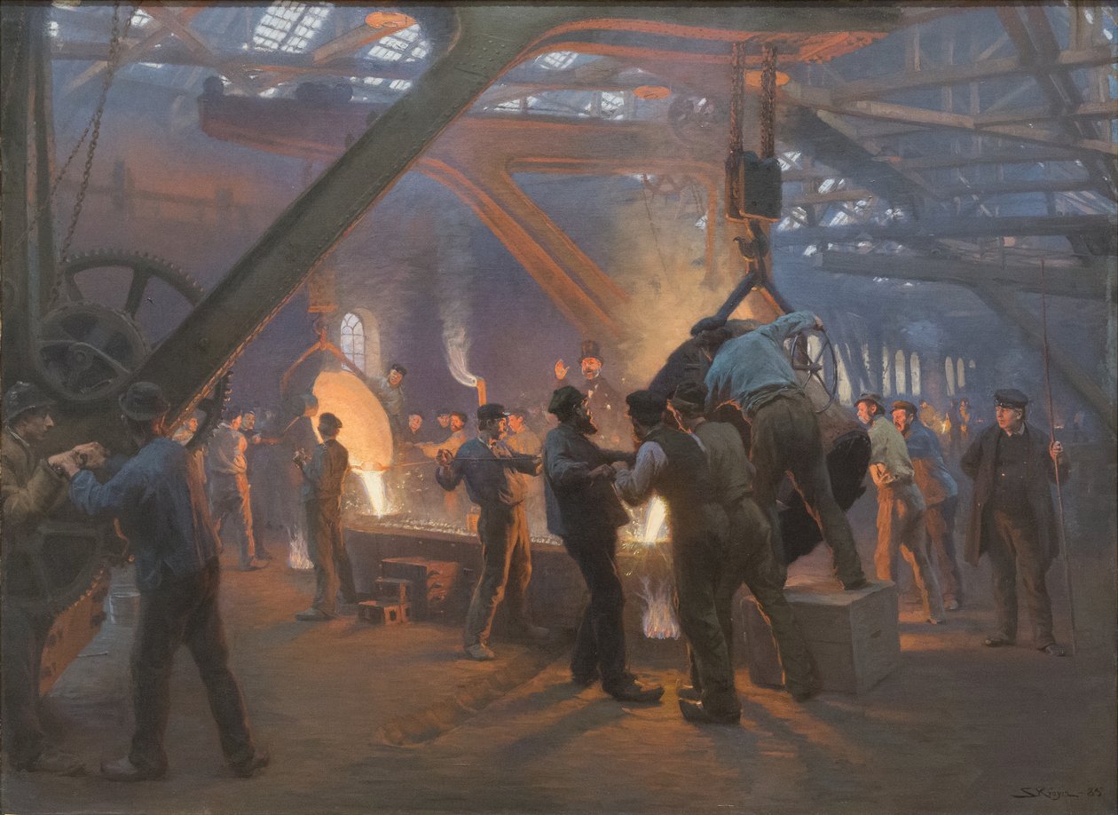 Fra Burmeister og Wains jernstøperi av Peder Severin Krøyer