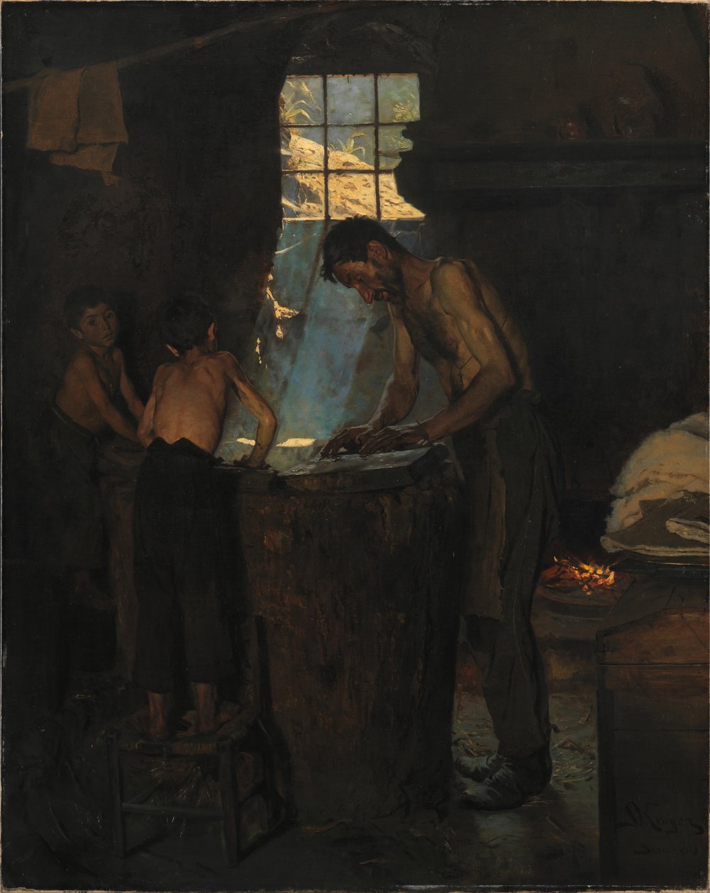 Italienske landsbyhattemakere av Peder Severin Krøyer