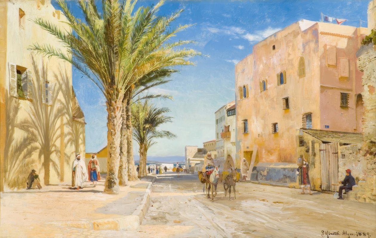 Alger, ettermiddag i Alger / maleri av P.Mönsted av Peder Monsted