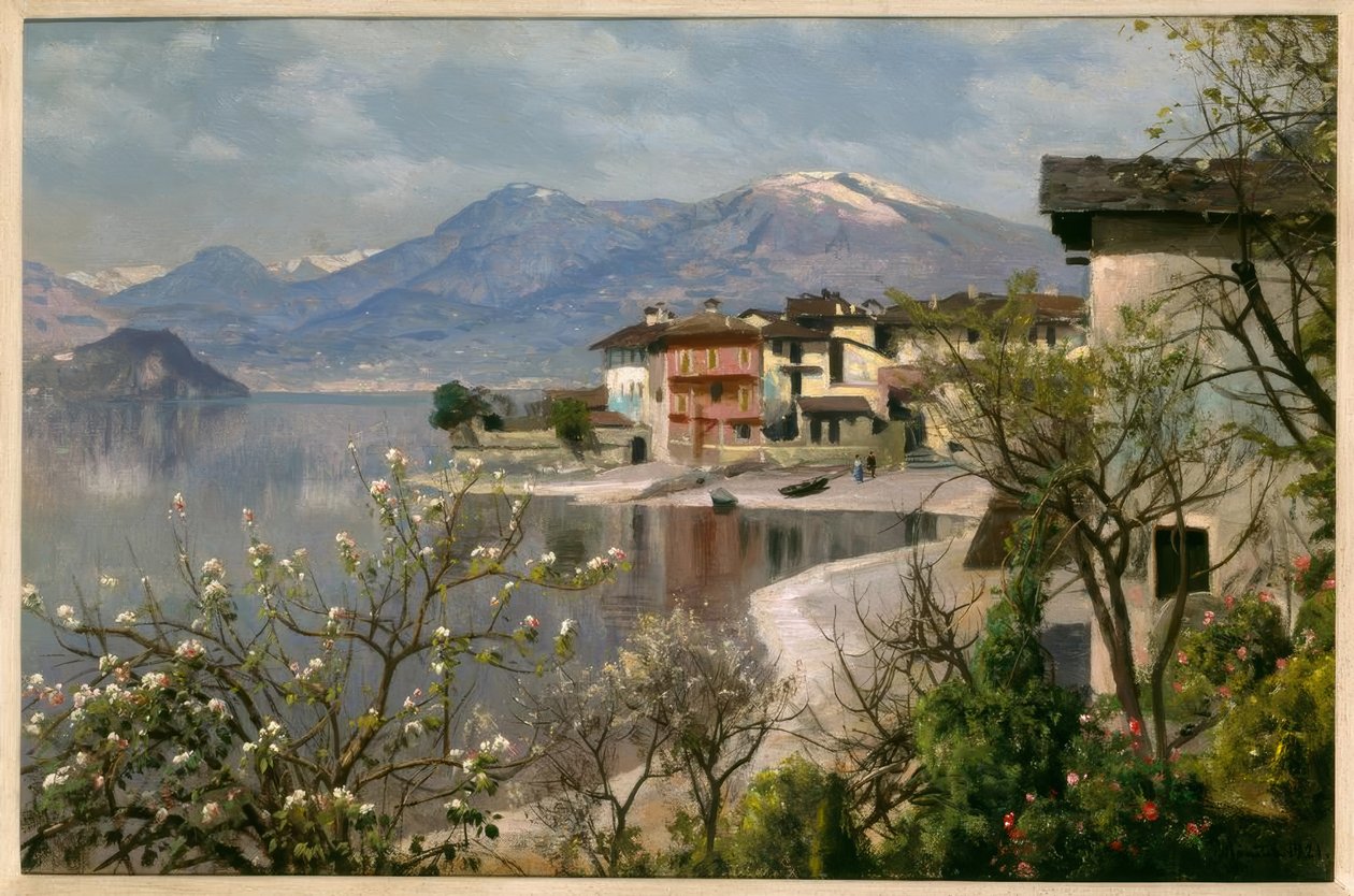 Vår ved Comosjøen av Peder Monsted