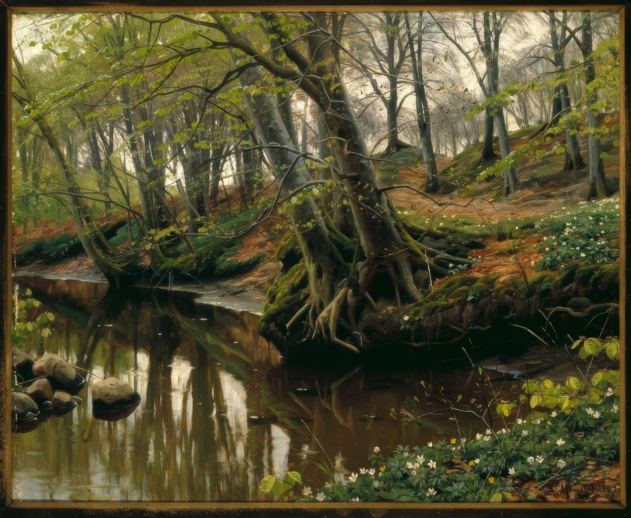 Vårdag i utkanten av skog av Peder Monsted