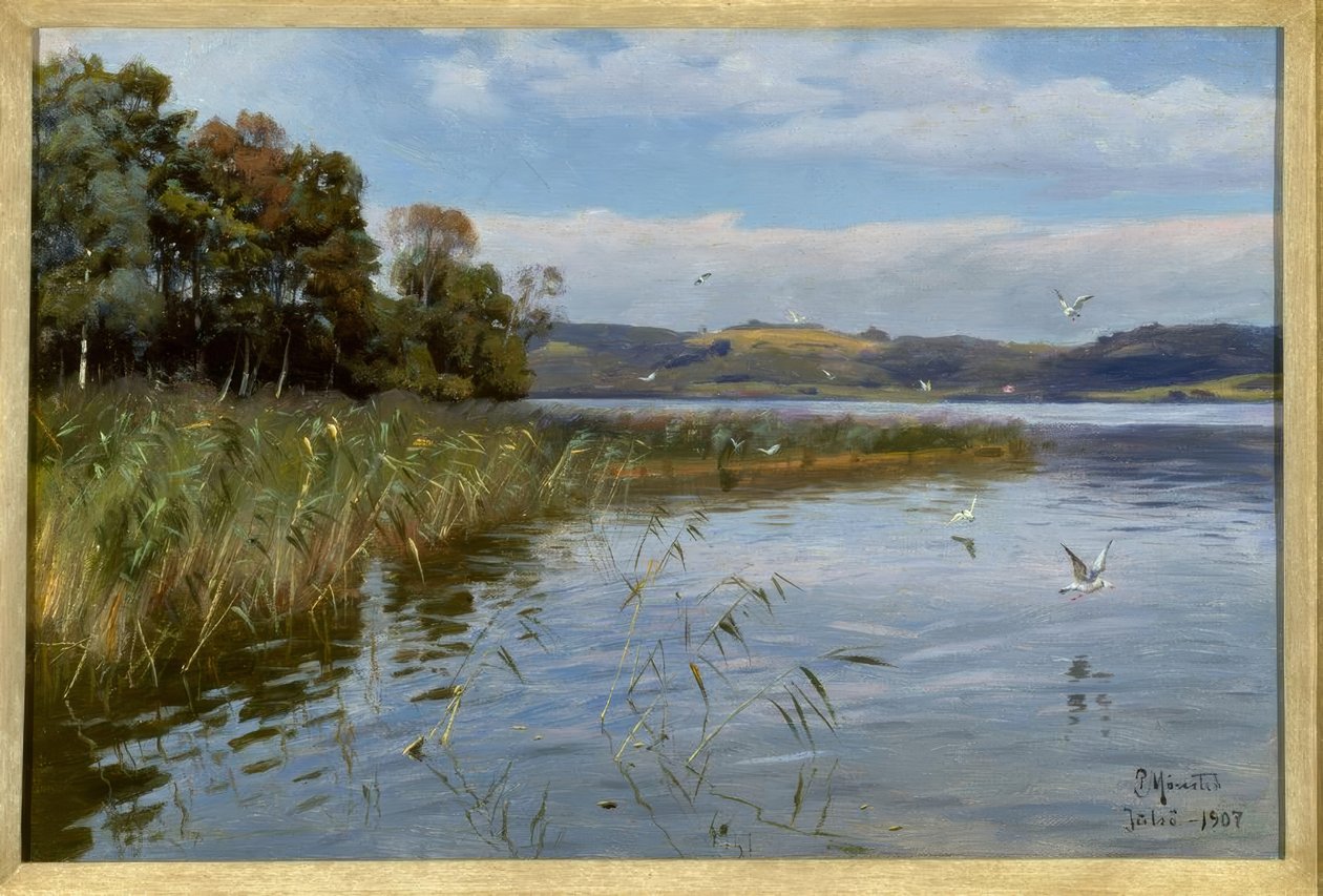 Sommerdag ved sjøen av Peder Monsted