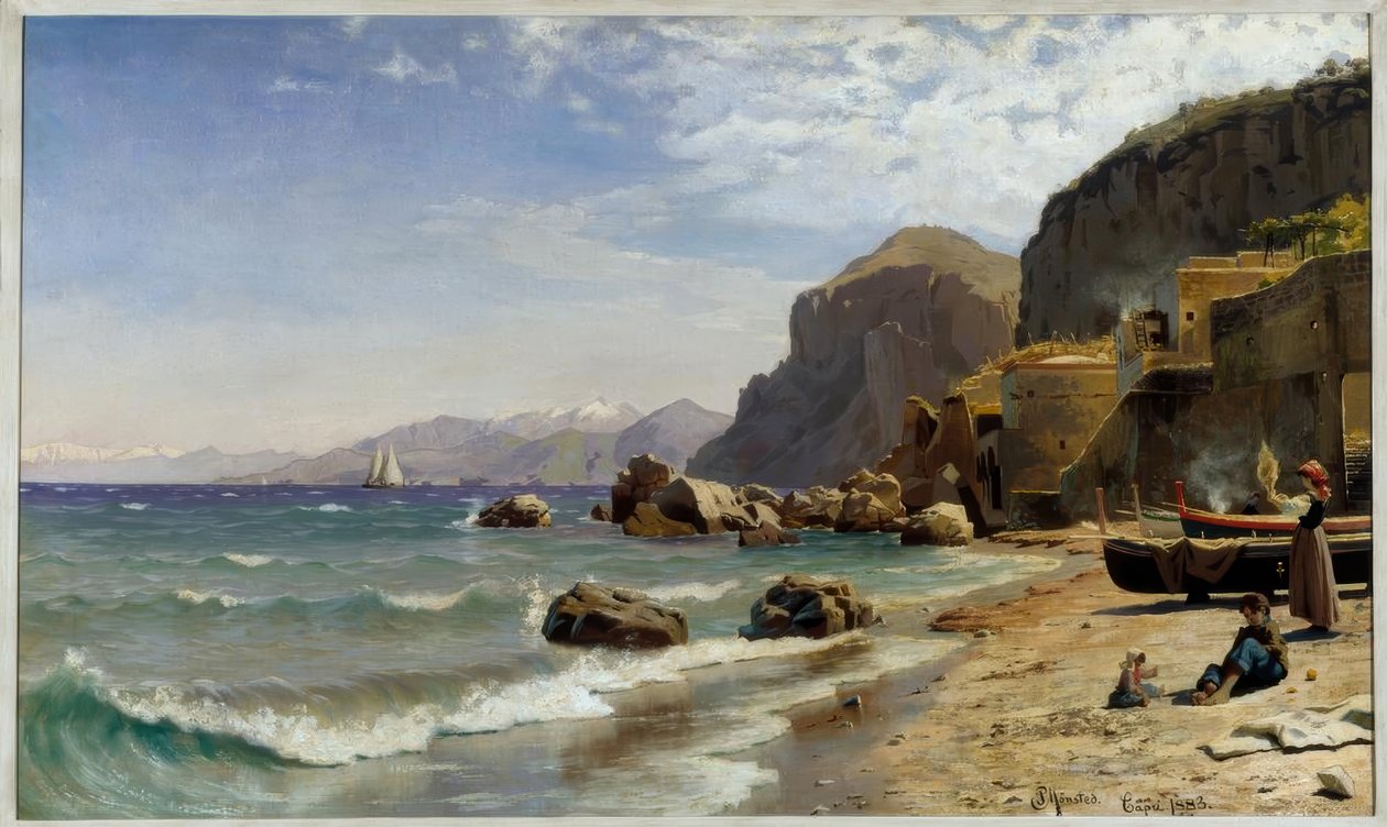 Stranden på Capri av Peder Monsted