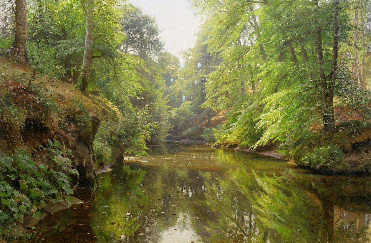 The Quiet River, 1913 av Peder Monsted