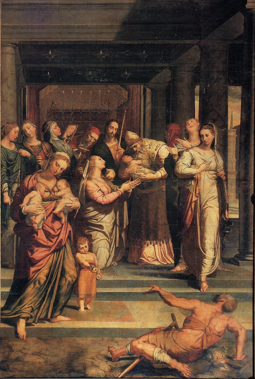 Jomfruens renselse i templet av Pedro Campaña
