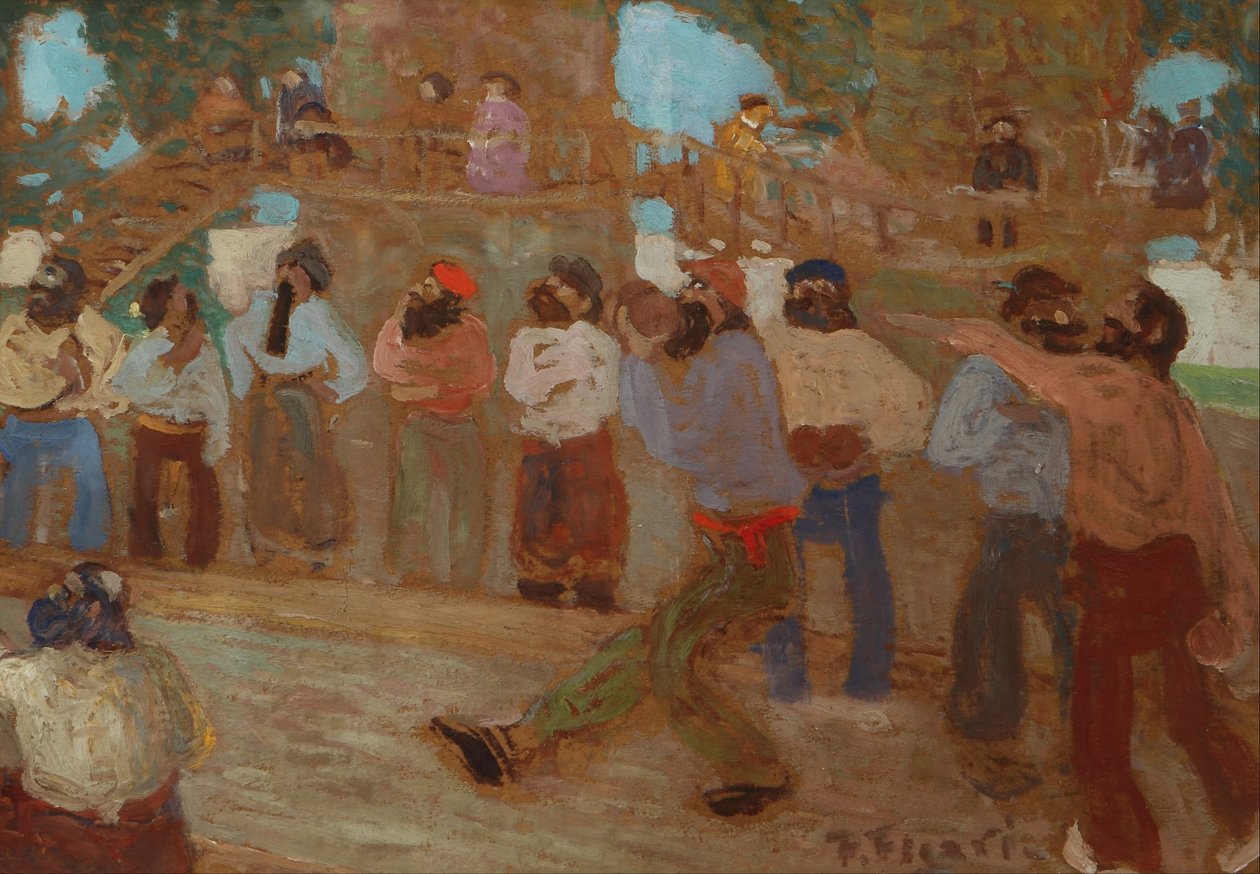 Boccia domstol av Pedro Figari