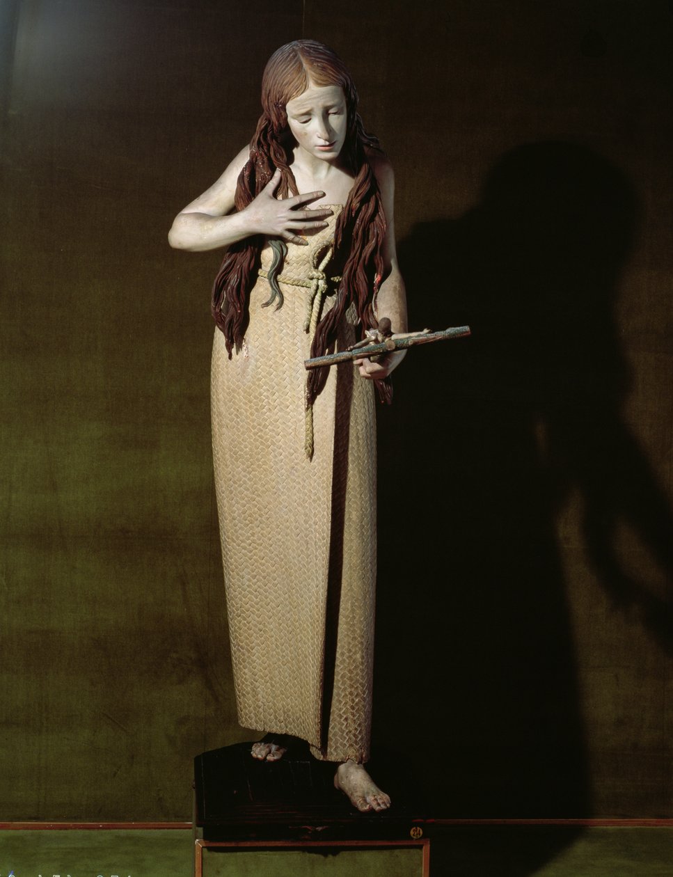 The Penitent Magdalene, 1664 (polykromt tre) av Pedro de Mena