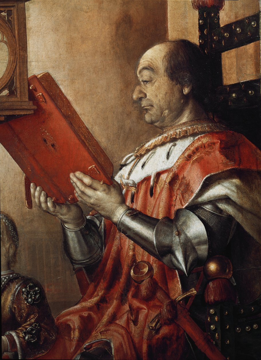 Dobbelt portrett av Frederic III de Montefeltro (Federico da Montefeltro av Pedro Berruguete