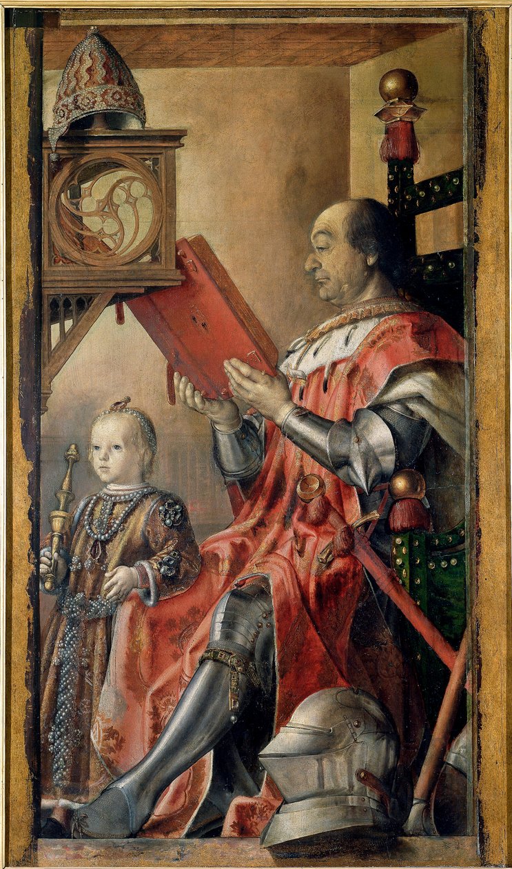 Dobbeltportrett av Frederic III de Montefeltro (Federico da Montefeltro av Pedro Berruguete