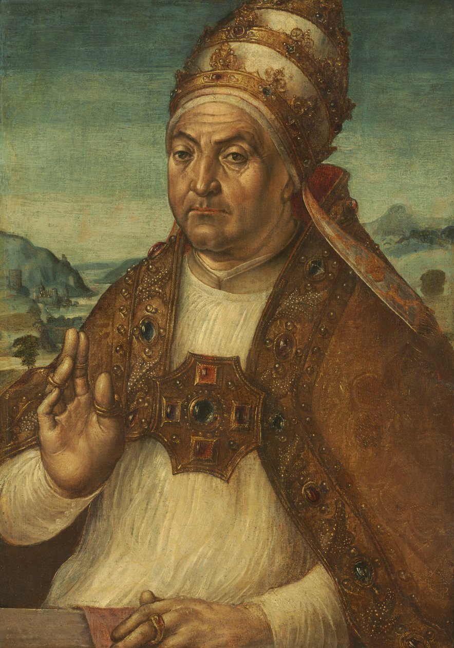 Portrett av pave Sixtus IV della Rovere, tidlig på 1500-tallet. av Pedro Berruguete
