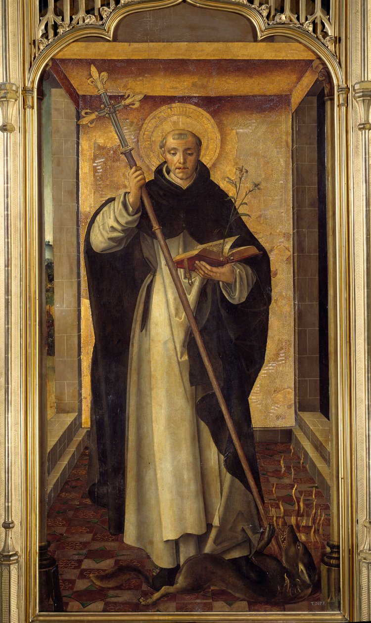 Representasjon av Saint Dominica de Guzman (1170-1221), grunnlegger av den dominikanske ordensmaleri av Pedro Berruguete (1450-1504) 1400-tallet Sun. 1,77x0,9 m Madrid, Prado-museet av Pedro Berruguete