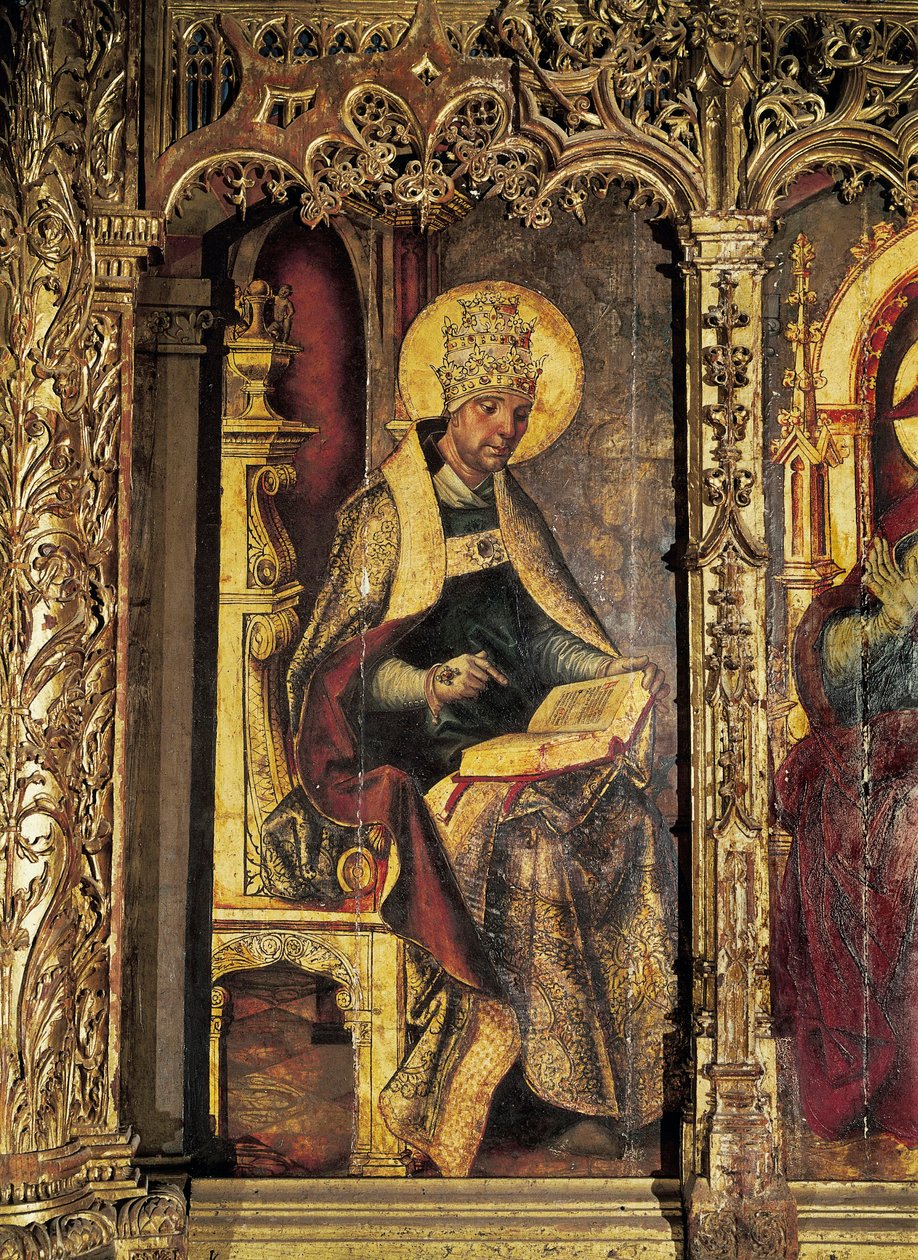 St. Gregor den store, maleri av Pedro Berruguete, ca. 1449-1503 av Pedro Berruguete