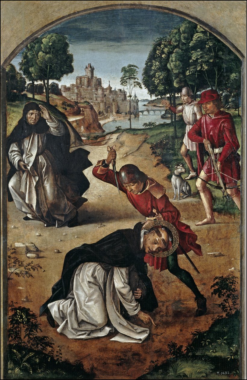 Peters død av Verona, 1493-1499 av Pedro Berruguete