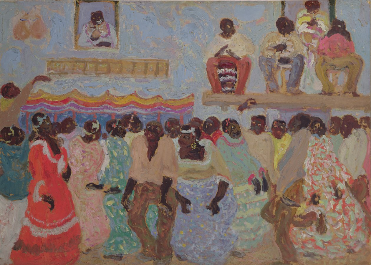 Black Dance (olje på kort) av Pedro Figari