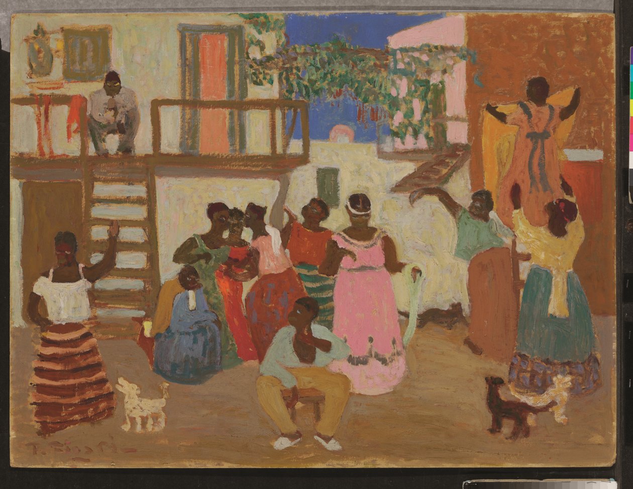 Forberedelse av Candombe (dekorasjon), ca. 1935 (olje om bord) av Pedro Figari