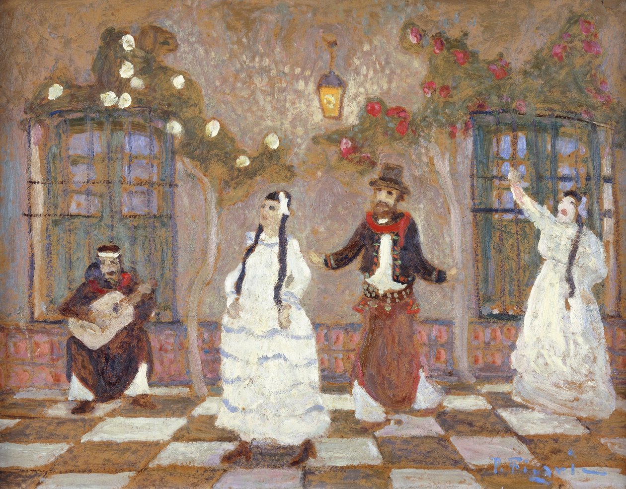 The Chacarera (argentinsk folkedans) av Pedro Figari