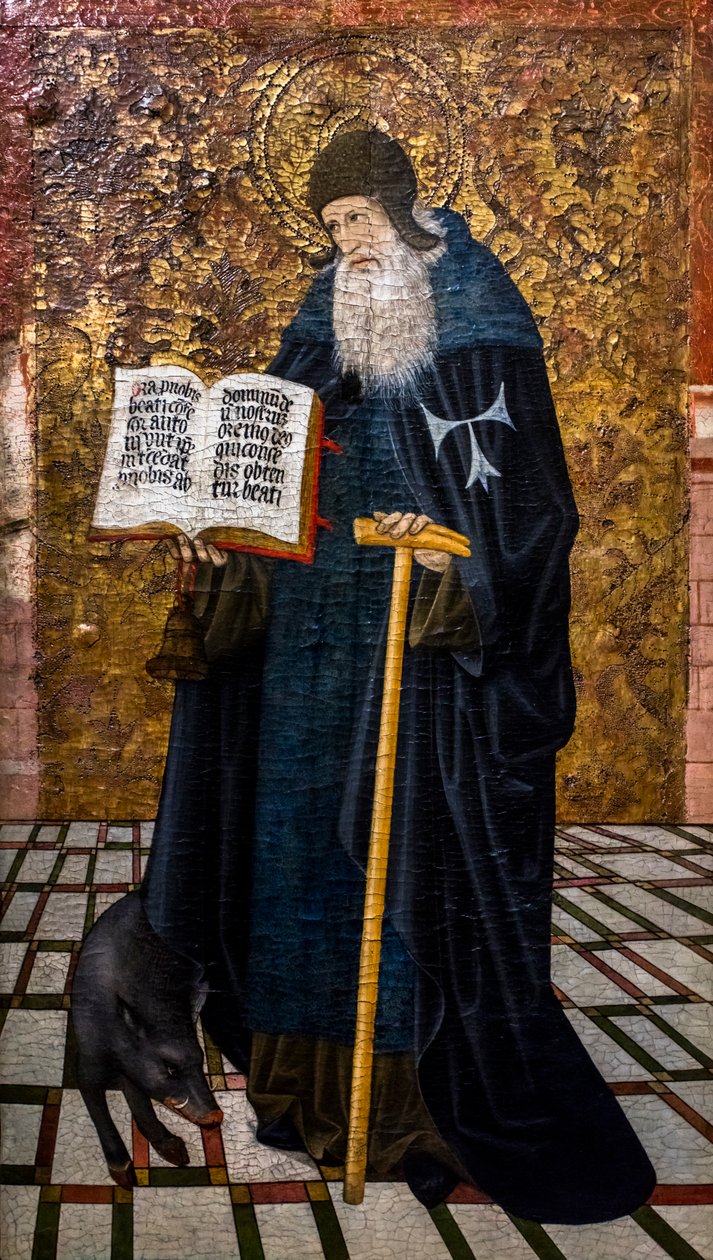 Sankt Antonius Abbot (tempera på tre) av Pedro Garcia de Benabarre
