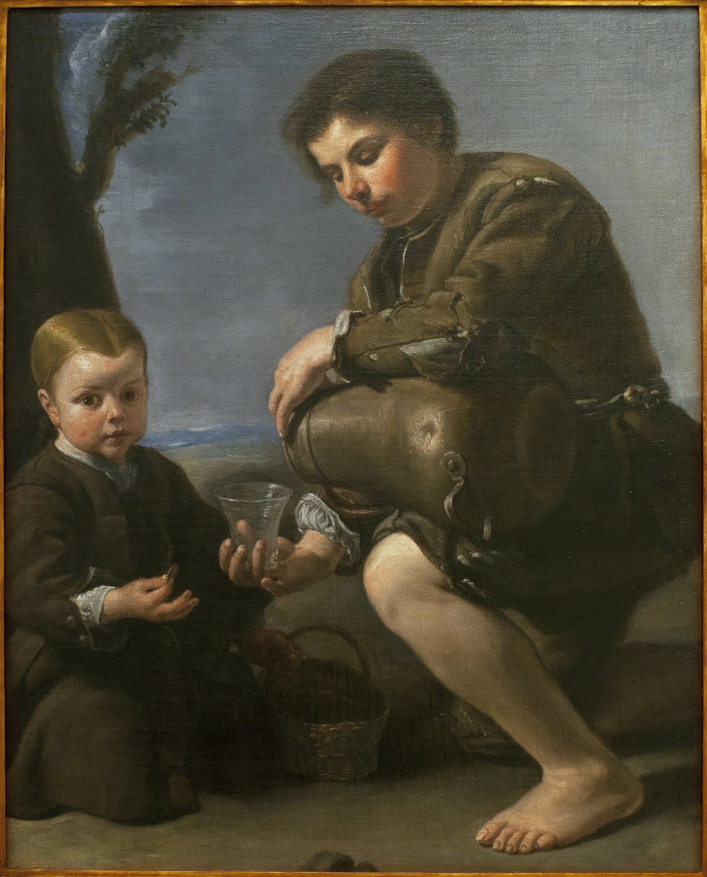 Vinselgeren. Maleri av Pedro Nunez de Villavicencio (ca. 1640-ca. 1698), olje på lerret, ca. 1685. Museum of Fine Arts i Sevilla, Spania. av Pedro Nunez de Villavicenzio