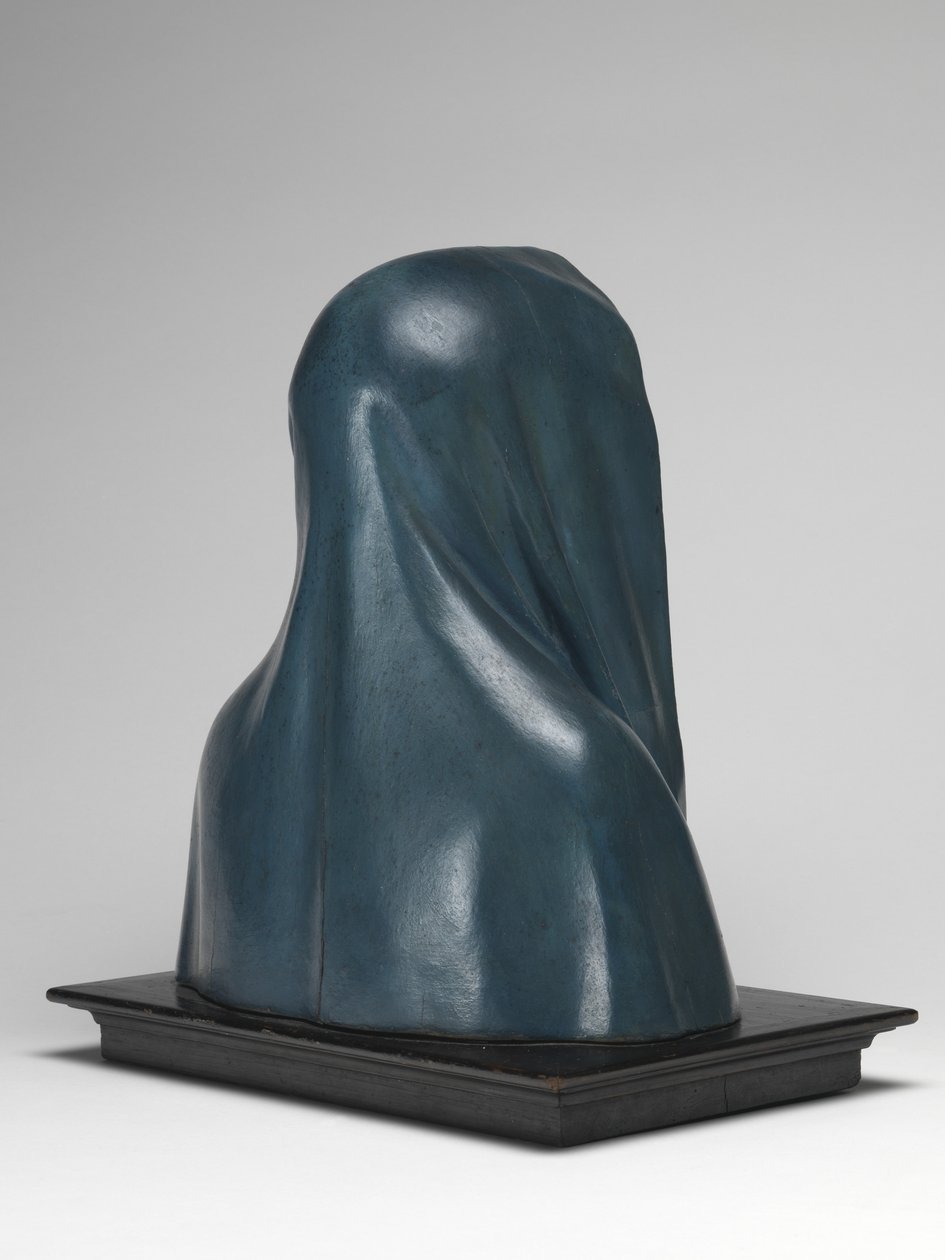 Virgin of Sorrows Mater Dolorosa (polykromt tre, glass og dyrehår) av Pedro de Mena