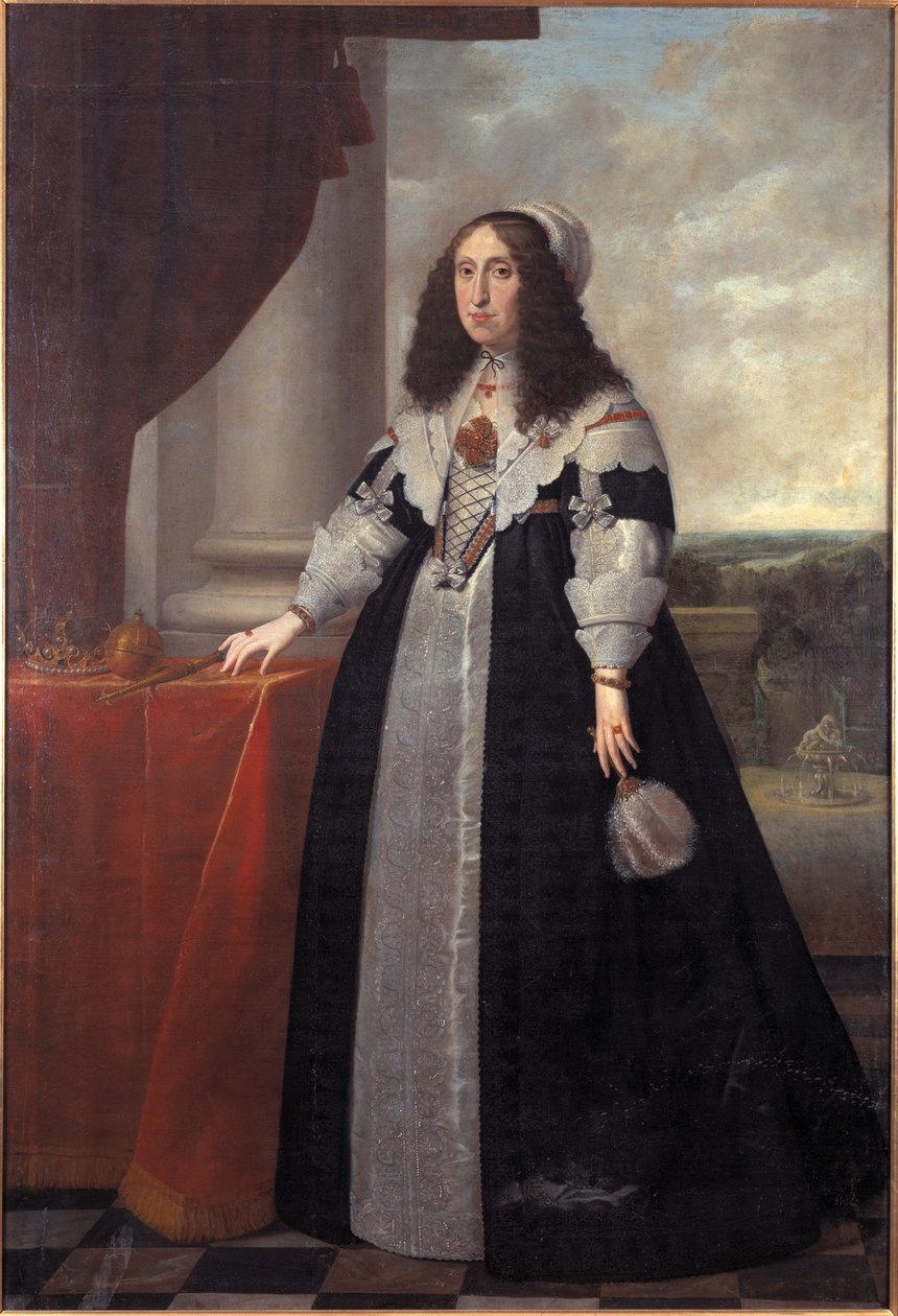 Erkehertuginne Cecile Renee av Østerrike, dronning av Polen - Portrett av erkehertuginne Cecilia Renata av Østerrike (1611-1644), dronning av Polen, av Danckers de Rij, Peeter (ca. 1605-1661). olje på lerret av Peeter Danckers de Rij