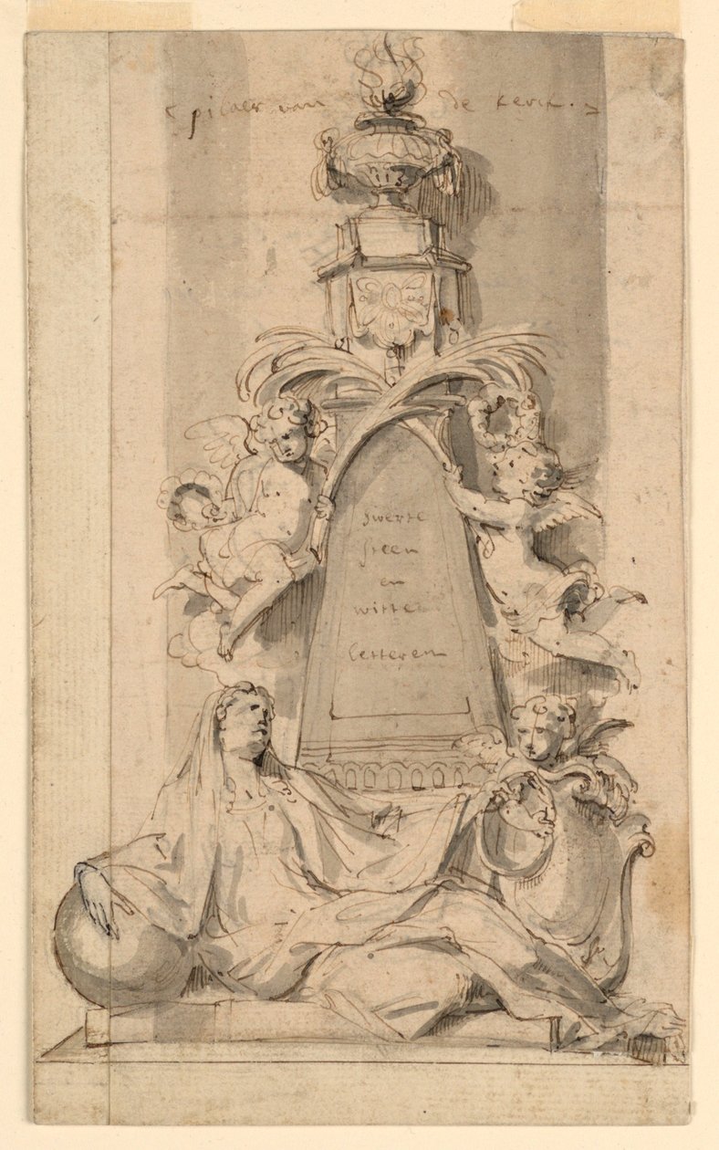 Design for Monument for van der Cammen-Henriques i St. Gumarus-kirken, Lier av Peeter Verbrugghen II