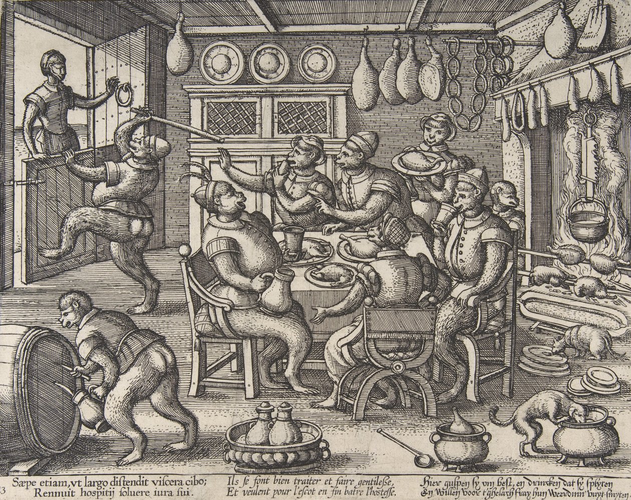 The Fat Kitchen, fra serien Monkeys. av Peeter van der Borcht