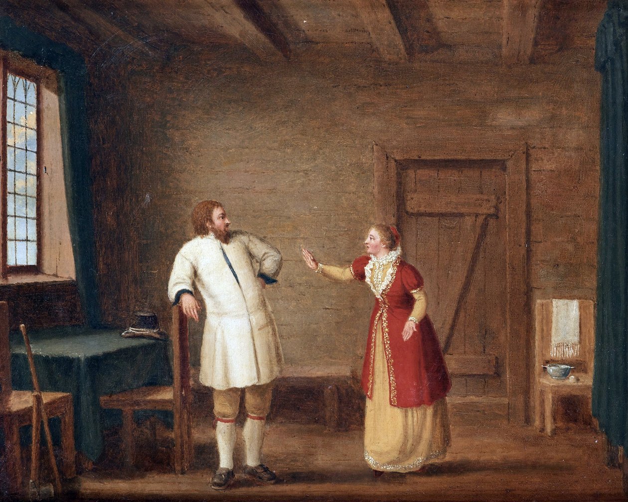 Le roi Gustave I Vasa (1496-1560) a Ornas - Kong Gustav Vasa i Ornaes par Hillestroem, Pehr (1732-1816). Olje på lerret, størrelse : 42x52, , Privat samling av Pehr Hilleström