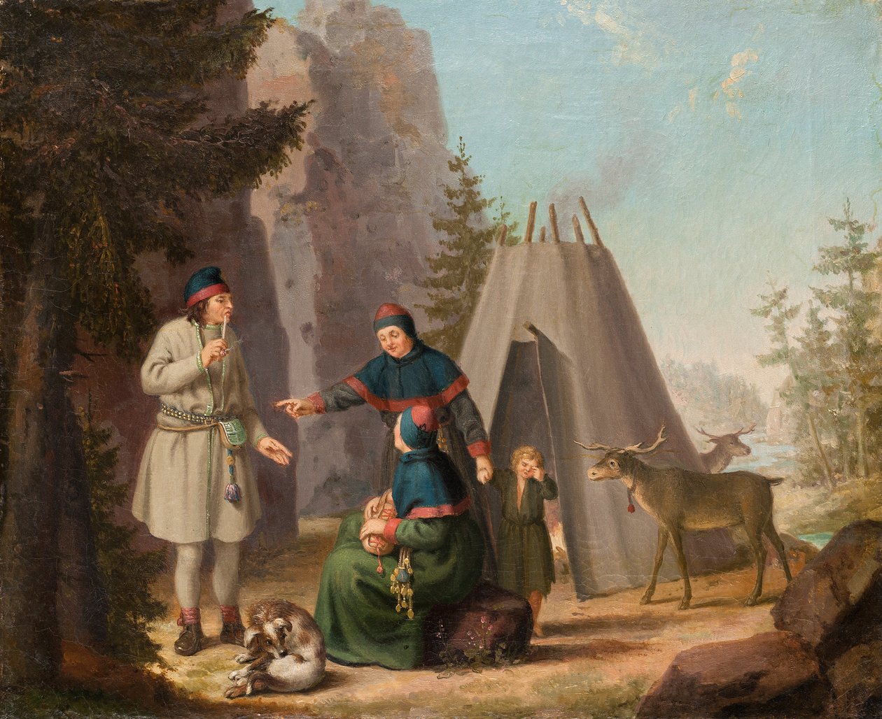 The Costumes of the Lapponians, ca. 1800 (olje på lerret) av Pehr Hilleström