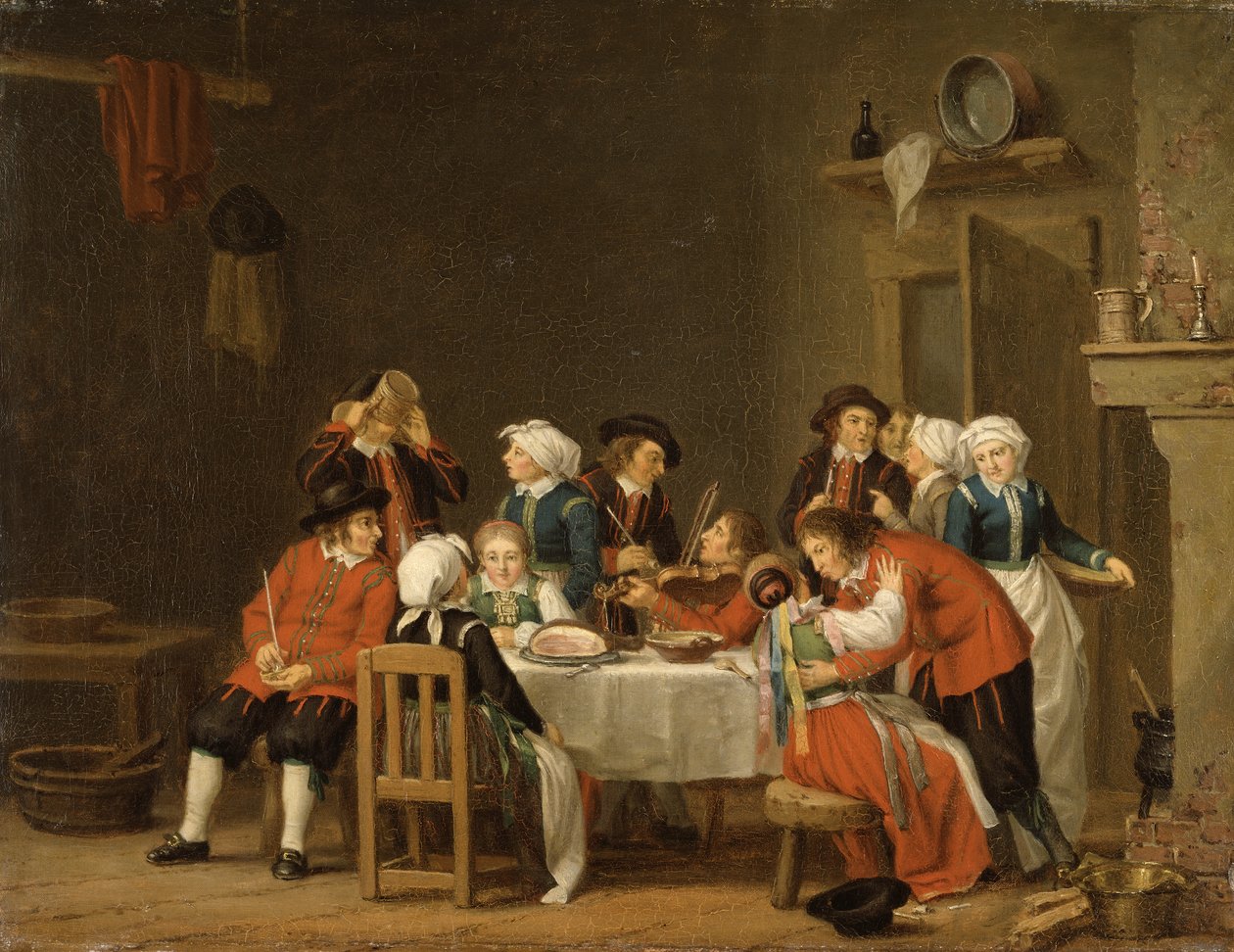 Hyggelig scene i en bondehytte av Pehr Hilleström