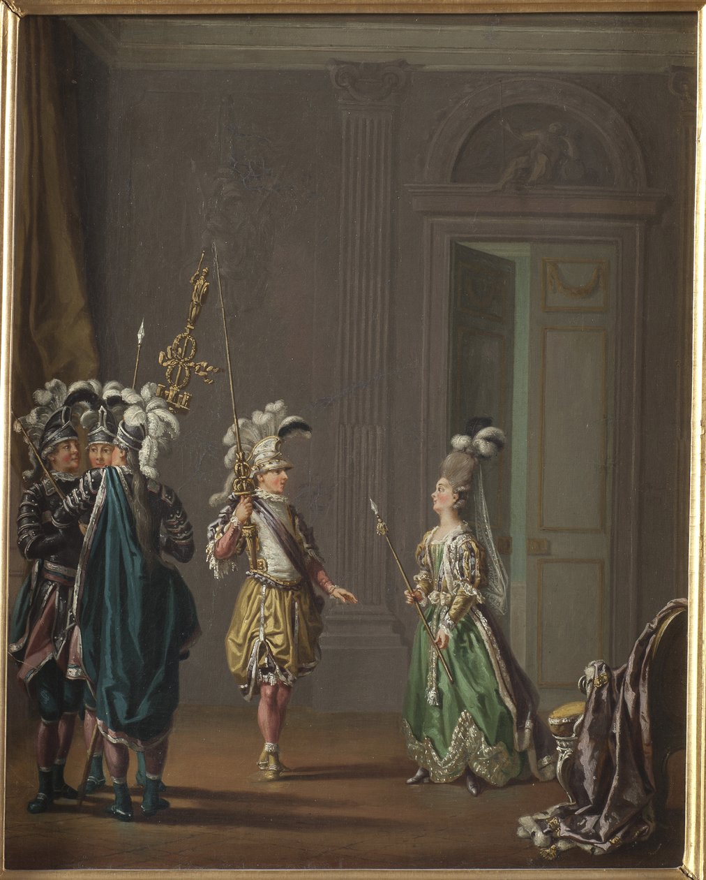 Gustave III de Suede et Ulrika Eleonora von Fersen - Kong Gustav III av Sverige og Ulrika Eleonora von Fersen, av Hillestroem, Pehr (1732-1816). Olje på lerret. Mål: 50x40 cm. Nationalmuseum Stockholm av Pehr Hilleström