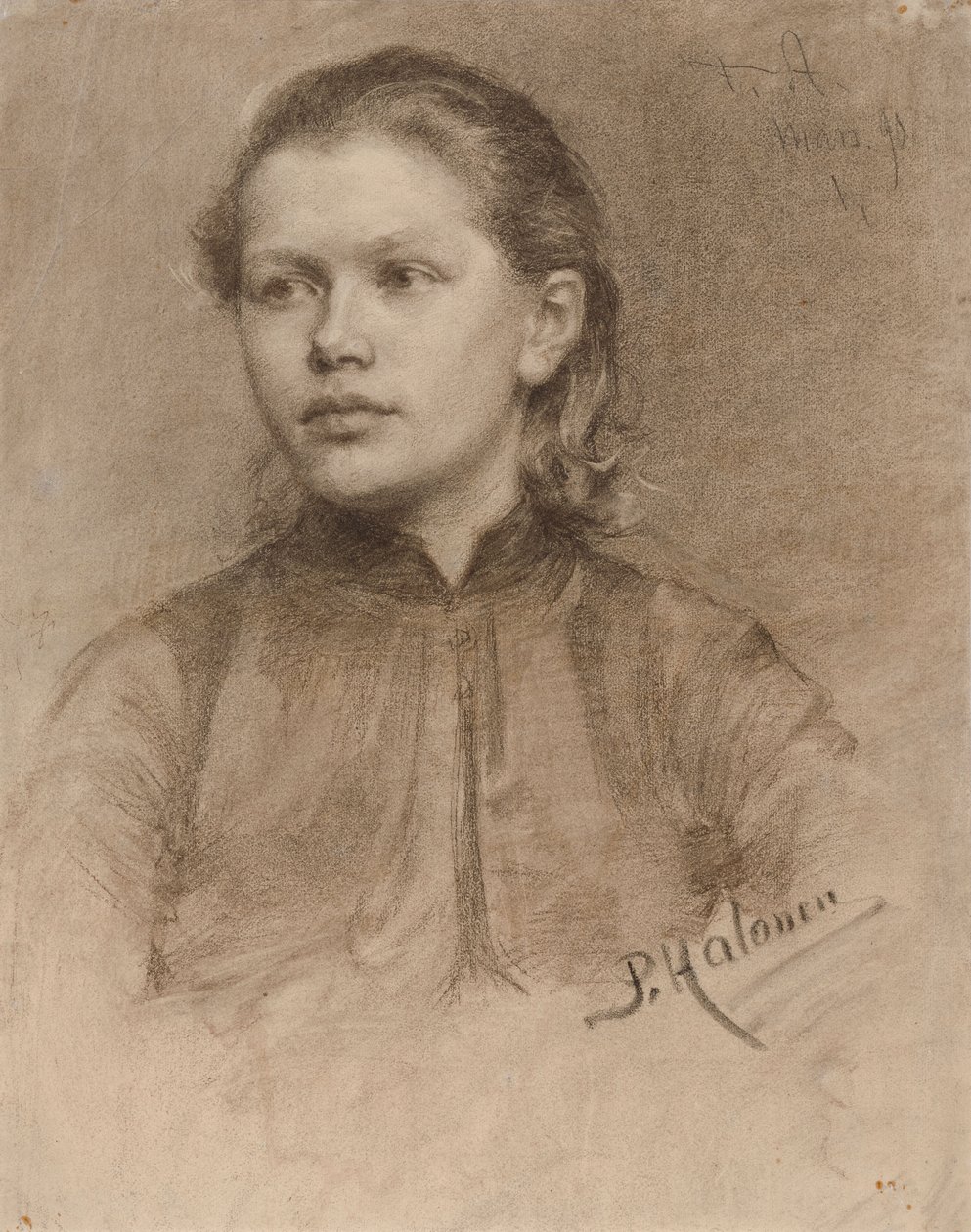 Portrett av en ung kvinne av Pekka Halonen