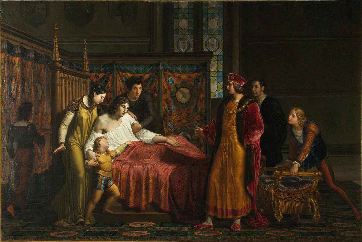 Charles VIII besøker Gian Galeazzo Sforza i Pavia i 1494, 1816-1818 av Pelagio Palagi