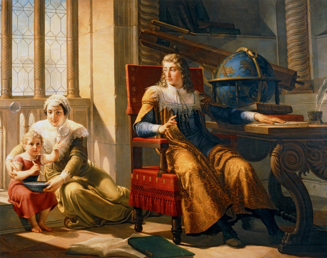 Isaac Newtong oppdager lysbrytningen (maleri på lerret) av Pelagio Palagi