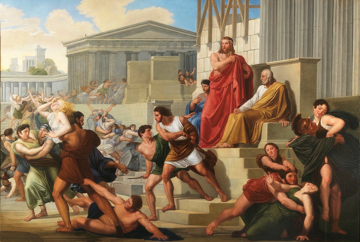 Voldtekten av de sabinske kvinnene, 1823-1824. av Pelagio Palagi