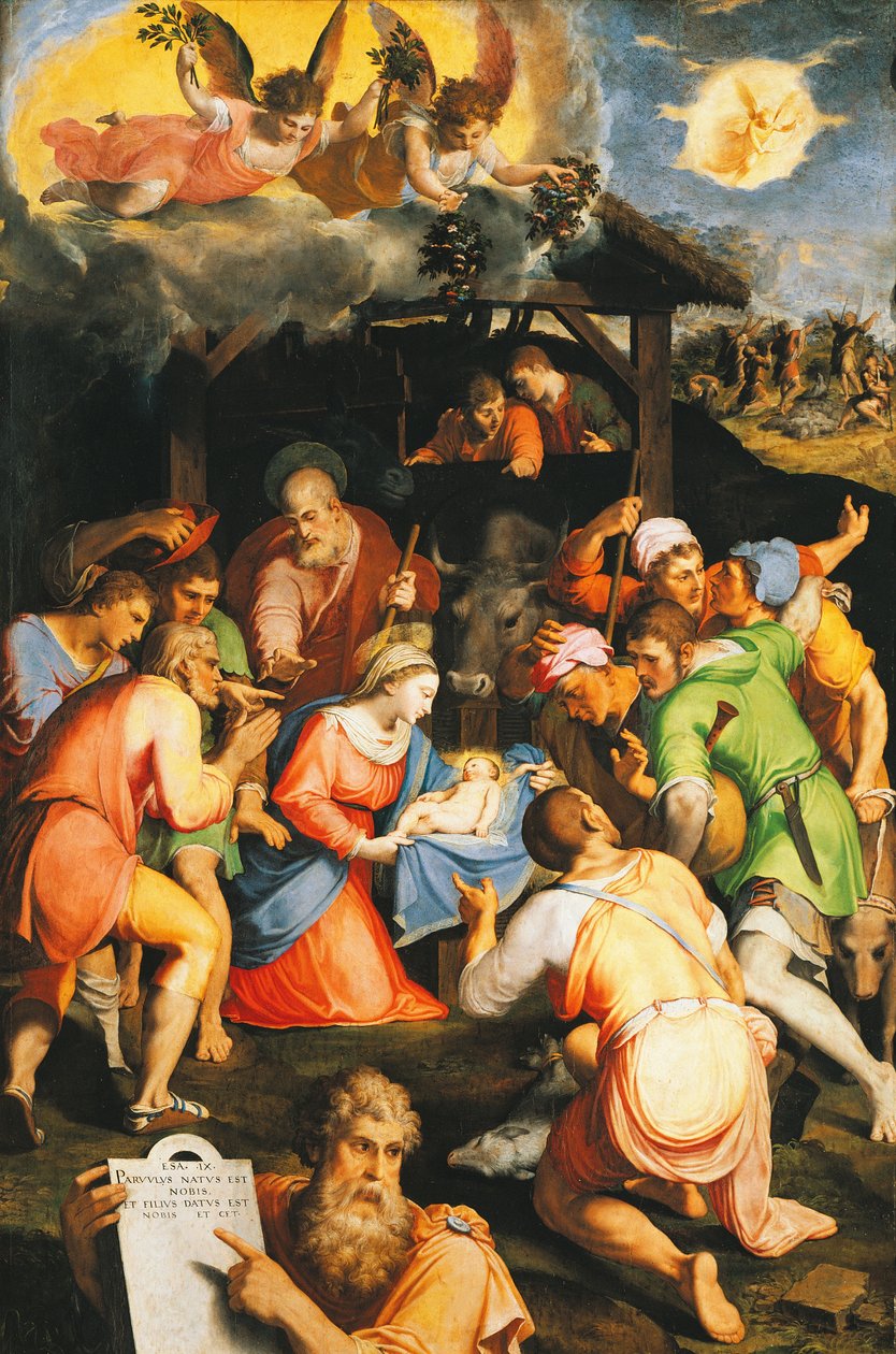 Tilbedelse av hyrdene, av Pellegrino Tibaldi (1541-1583) av Pellegrino Tibaldi