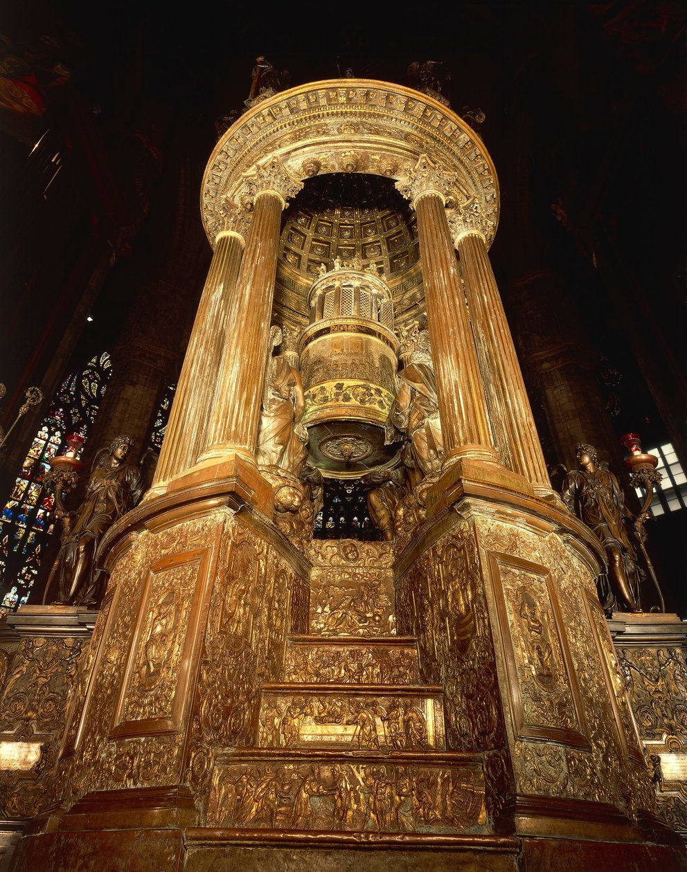 Italia, Lombardia, Milano, catherdal interiør, ciborium av Pellegrino Tibaldi kjent som "il Pellegrini" av Pellegrino Tibaldi