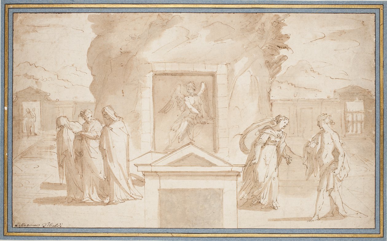 Kvinnene ved Kristi grav og Noli me tangere av Pellegrino Tibaldi