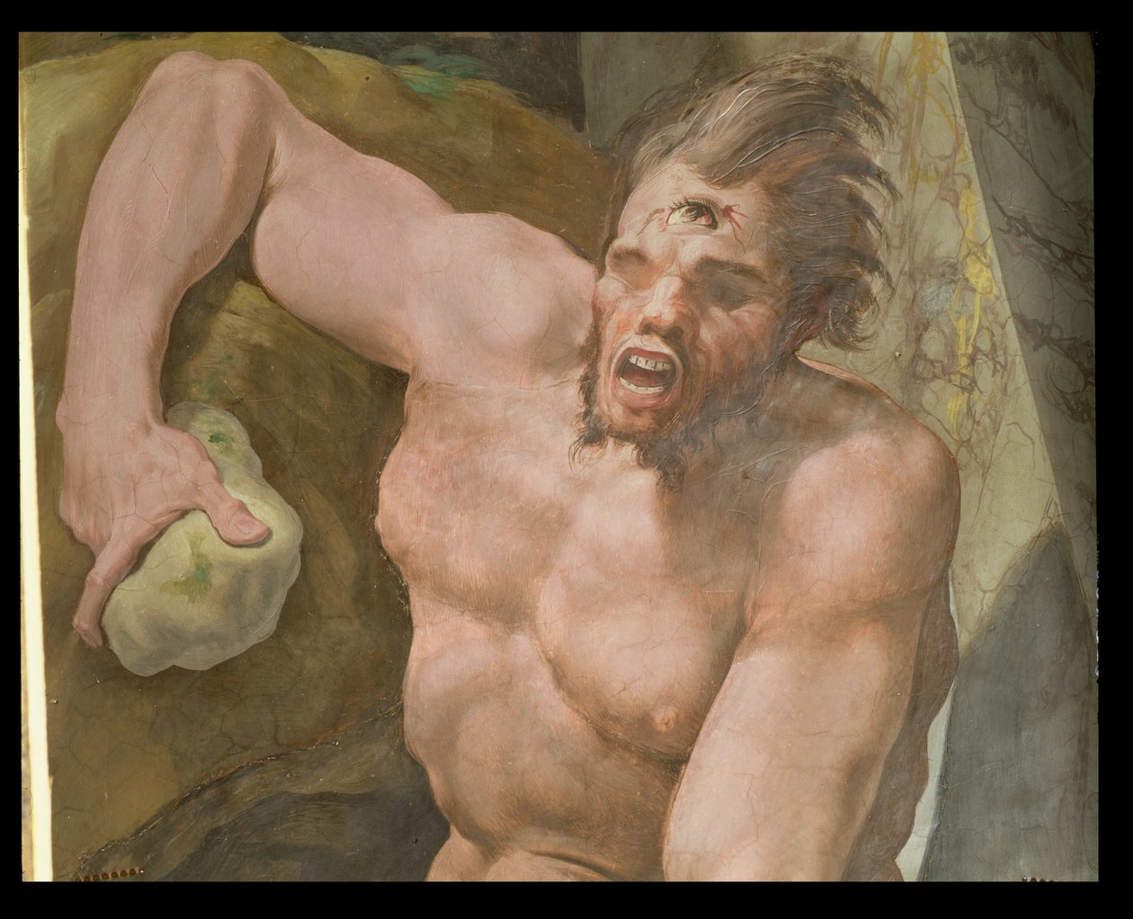 Odysseen, detalj av Polythemus, 1554-56 av Pellegrino Tibaldi