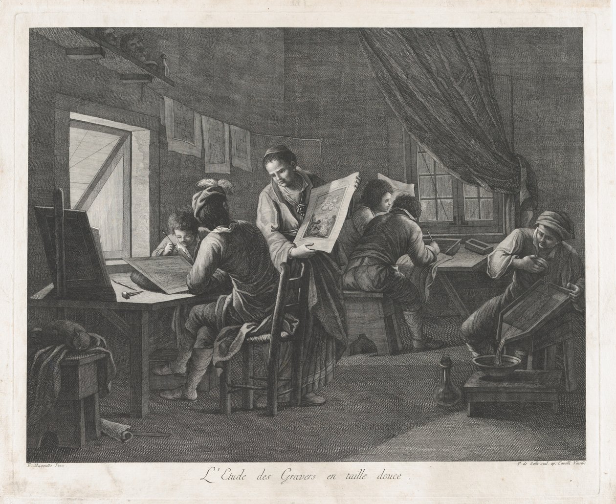 Trykkeverkstedet, 1750-1800., 1750-1800. av Pellegrino dal Colle