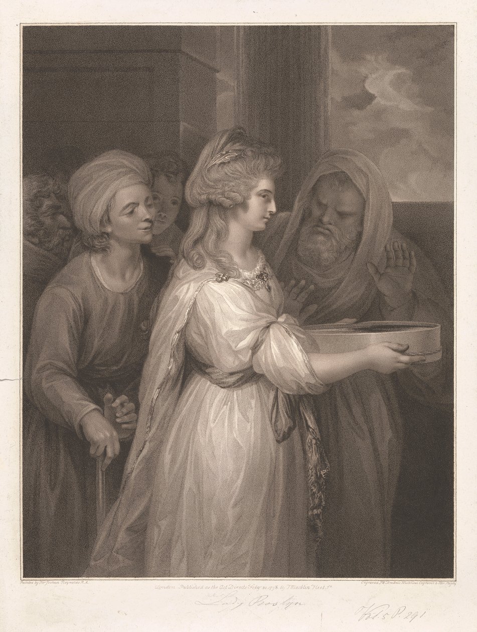 Mrs Seaforth som, Tuccia - The Vestal Virgin av Peltro W. Tomkins
