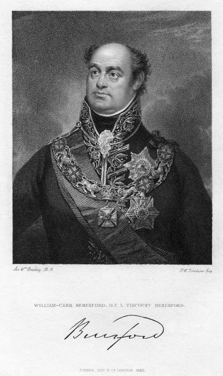 William Beresford, 1. Viscount Beresford, britisk soldat og politiker, 1830. av Peltro William Tomkins