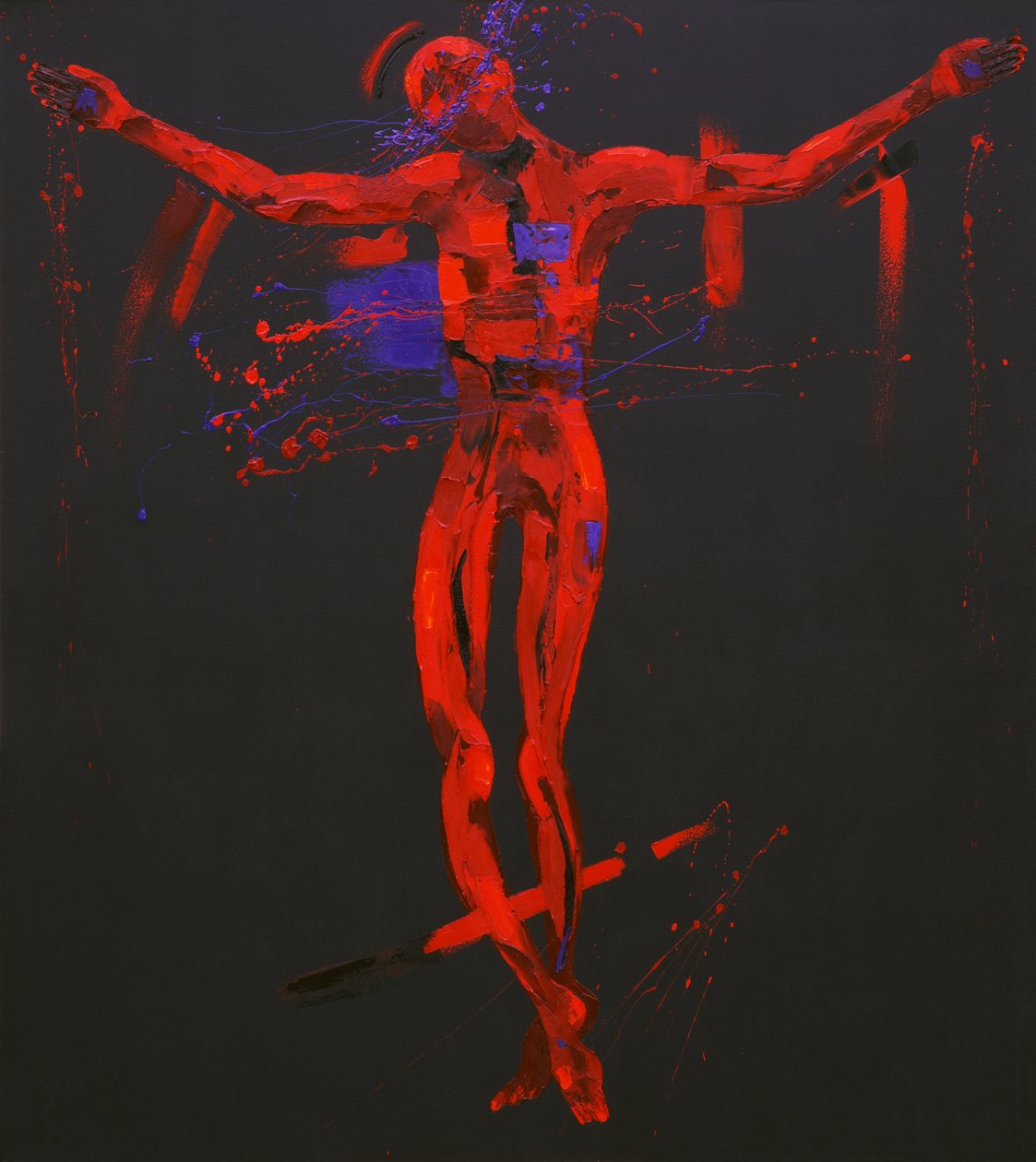 Jesus Dies on the Cross - Station 12 (olje på lerret) av Penny Warden