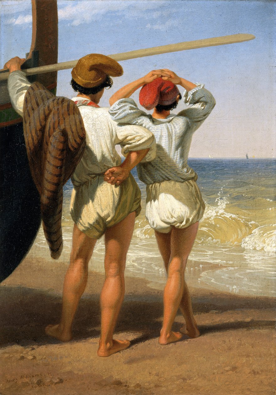 'Fisher boys', 1820-1885 av Penry Williams